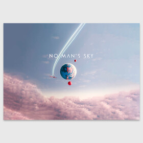 Поздравительная открытка с принтом No mans sky в городе Новоалтайск, 100% бумага | плотность бумаги 280 г/м2, матовая, на обратной стороне линовка и место для марки
 | Тематика изображения на принте: game | games | no mans sky | no men sky | space | выжывалка | игра | игры | космические корабли | космический корабль | космос | ноу менс скай | планеты | путешествие | путешествия