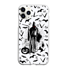 Чехол для iPhone 11 Pro Max матовый Хэллоуин, Grim Reaper: в городе Новоалтайск, Силикон | | bat | death | ghost | halloween | horror | spiderweb | вампиры | летучая мышь | летучие мыши | нечистая сила | нечисть | пауки | паутина | привидение | призрак | страшный | тыква | тьма | хеллоуин | хоррор | хэллоуин