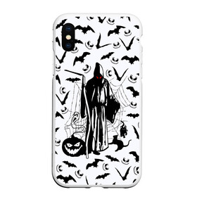 Чехол для iPhone XS Max матовый с принтом Хэллоуин, Grim Reaper в городе Новоалтайск, Силикон | Область печати: задняя сторона чехла, без боковых панелей | bat | death | ghost | halloween | horror | spiderweb | вампиры | летучая мышь | летучие мыши | нечистая сила | нечисть | пауки | паутина | привидение | призрак | страшный | тыква | тьма | хеллоуин | хоррор | хэллоуин