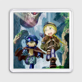 Магнит 55*55 с принтом Made in Abyss / Созданный в Бездне в городе Новоалтайск, Пластик | Размер: 65*65 мм; Размер печати: 55*55 мм | made in abyss | nanachi | regu | riko | бездна | нанати | наначи | рег | рико | рэг | сделано в бездне | созданный в бездне