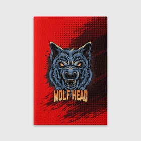 Обложка для паспорта матовая кожа с принтом Wolf head в городе Новоалтайск, натуральная матовая кожа | размер 19,3 х 13,7 см; прозрачные пластиковые крепления | арт | волк | голова | графика | животные | звери