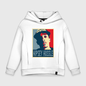 Детское худи Oversize хлопок с принтом Nipsey Hussle в городе Новоалтайск, френч-терри — 70% хлопок, 30% полиэстер. Мягкий теплый начес внутри —100% хлопок | боковые карманы, эластичные манжеты и нижняя кромка, капюшон на магнитной кнопке | Тематика изображения на принте: coast | hip hop | hussle | los angeles | new school | nipsey | rap | rapper | rip | tmc | victory lap | west | диджей | лос анджелес | микрофон | музыка | нипси | рэп | рэпер | сша | хассл | хип хоп