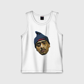 Детская майка хлопок с принтом Nipsey Face в городе Новоалтайск,  |  | coast | hip hop | hussle | los angeles | new school | nipsey | rap | rapper | rip | tmc | victory lap | west | диджей | лос анджелес | микрофон | музыка | нипси | рэп | рэпер | сша | хассл | хип хоп