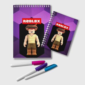 Блокнот с принтом ROBLOX | РОБЛОКС (Z) в городе Новоалтайск, 100% бумага | 48 листов, плотность листов — 60 г/м2, плотность картонной обложки — 250 г/м2. Листы скреплены удобной пружинной спиралью. Цвет линий — светло-серый
 | Тематика изображения на принте: game | gamer | roblox | simulator | игра | конструктор | роблок | роблокс | симулятор | строительство | фигура