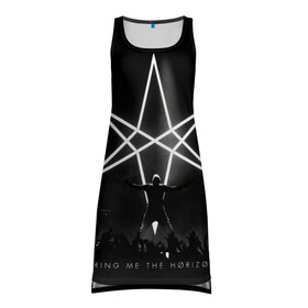 Платье-майка 3D с принтом Bring Me the Horizon концерт в городе Новоалтайск, 100% полиэстер | полуприлегающий силуэт, широкие бретели, круглый вырез горловины, удлиненный подол сзади. | bmth | bring me the horizon | horizon | группы | музыка | рок