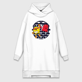 Платье-худи хлопок с принтом Pac-Man в городе Новоалтайск,  |  | game | gamer | gaming | nds | nintendo | pac man | ps3 | ps4 | psp | wii | xbox | аркада | джойстик | игра | игровая приставка | игры | классика игр | контроллер | пакман