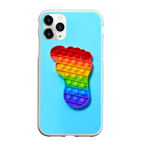 Чехол для iPhone 11 Pro Max матовый с принтом ПОП ИТ СЛЕД НОГИ в городе Новоалтайск, Силикон |  | pop it | popit | антистресс | игрушка | нога | поп ит | попит | пузырчатая плёнка | пупырка | симпл димпл | симплдимпл | след