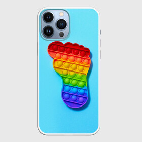 Чехол для iPhone 13 Pro Max с принтом ПОП ИТ СЛЕД НОГИ в городе Новоалтайск,  |  | Тематика изображения на принте: pop it | popit | антистресс | игрушка | нога | поп ит | попит | пузырчатая плёнка | пупырка | симпл димпл | симплдимпл | след