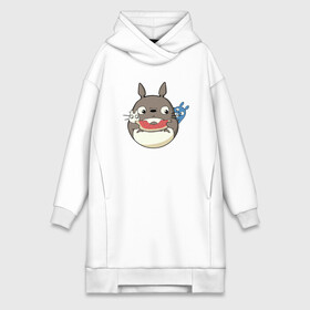 Платье-худи хлопок с принтом Тоторо с арбузиком в городе Новоалтайск,  |  | ghibli | japan | nature | neigbor | neighbour | totoro | анимация | аниме | гибли | друг | животные | лес | милый | мир | миядзаки | мой сосед тоторо | мульт | мультфильм | природа | сосед | тоторо | хаяо | хранитель | япония