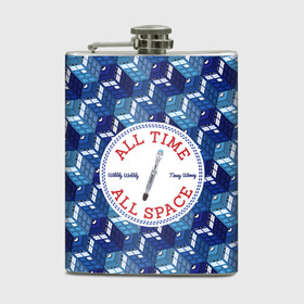 Фляга с принтом Doctor Who Pattern в городе Новоалтайск, металлический корпус | емкость 0,22 л, размер 125 х 94 мм. Виниловая наклейка запечатывается полностью | Тематика изображения на принте: doctor who | serial | доктор кто | путешествия во времени | сериал | сериалы | фантастика