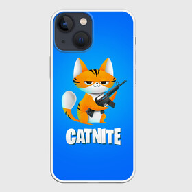 Чехол для iPhone 13 mini с принтом Catnite в городе Новоалтайск,  |  | cs go | fortnite | кот | котик | смешной кот | смешной фортнайт | фортнайт | шутер