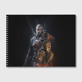 Альбом для рисования с принтом Witcher III в городе Новоалтайск, 100% бумага
 | матовая бумага, плотность 200 мг. | Тематика изображения на принте: geralt | the witcher | wild hunt | witcher 3 | ведьмак | ведьмак 3 | геральт | дикая охота