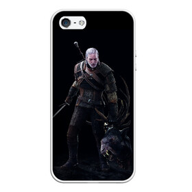 Чехол для iPhone 5/5S матовый с принтом The Witcher в городе Новоалтайск, Силикон | Область печати: задняя сторона чехла, без боковых панелей | geralt | the witcher | wild hunt | witcher 3 | ведьмак | ведьмак 3 | геральт | дикая охота