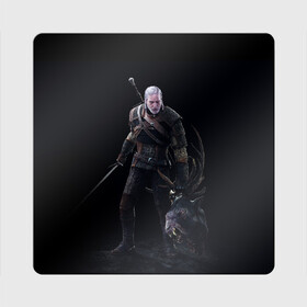 Магнит виниловый Квадрат с принтом The Witcher в городе Новоалтайск, полимерный материал с магнитным слоем | размер 9*9 см, закругленные углы | Тематика изображения на принте: geralt | the witcher | wild hunt | witcher 3 | ведьмак | ведьмак 3 | геральт | дикая охота