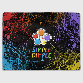 Плед 3D с принтом SIMPLE DIMPLE ИГРУШКА в городе Новоалтайск, 100% полиэстер | закругленные углы, все края обработаны. Ткань не мнется и не растягивается | pop it | popit | антистресс | игрушка | поп ит | попит | пузырчатая плёнка | пупырка | симпл димпл | симплдимпл