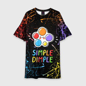 Детское платье 3D с принтом SIMPLE DIMPLE ИГРУШКА в городе Новоалтайск, 100% полиэстер | прямой силуэт, чуть расширенный к низу. Круглая горловина, на рукавах — воланы | pop it | popit | антистресс | игрушка | поп ит | попит | пузырчатая плёнка | пупырка | симпл димпл | симплдимпл