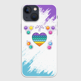 Чехол для iPhone 13 mini с принтом POP IT HEART в городе Новоалтайск,  |  | pop it | popit | антистресс | игрушка | поп ит | попит | пузырчатая плёнка | пупырка | сердечко | сердце | симпл димпл | симплдимпл