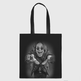 Шоппер 3D с принтом OZZY OSBOURNE в городе Новоалтайск, 100% полиэстер | Плотность: 200 г/м2; Размер: 34×35 см; Высота лямок: 30 см | black | black sabbath | dark | fear | hand | metal | music | osbourne | punk | rock | дедушка | металл | музыка | озборн | оззи | панк | рок | ужас | черный