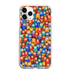 Чехол для iPhone 11 Pro Max матовый с принтом Матрёшки в городе Новоалтайск, Силикон |  | Тематика изображения на принте: matryoshka | кукла | матрёшка | паттерн | россия | русский | славянский | толпа | узор