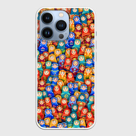 Чехол для iPhone 13 Pro с принтом Матрёшки в городе Новоалтайск,  |  | matryoshka | кукла | матрёшка | паттерн | россия | русский | славянский | толпа | узор
