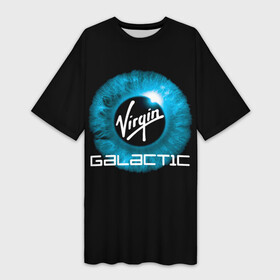 Платье-футболка 3D с принтом Virgin Galactic  Вирджин Галактик в городе Новоалтайск,  |  | astronautics | space | usa | америка | виргин галактик | вирджин галактик | космическая компания | космические полеты | космонавтика | космос | полеты | про космо