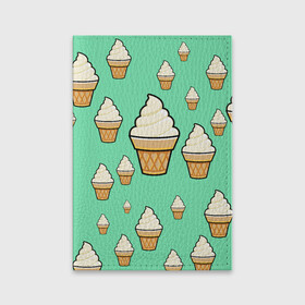 Обложка для паспорта матовая кожа с принтом Мороженое - Ice Cream Party в городе Новоалтайск, натуральная матовая кожа | размер 19,3 х 13,7 см; прозрачные пластиковые крепления | ice cream party | вкуснотень | еда | мороженое | стаканчик