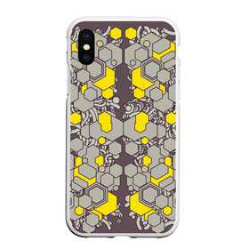 Чехол для iPhone XS Max матовый с принтом абстракция киберпанк в городе Новоалтайск, Силикон | Область печати: задняя сторона чехла, без боковых панелей | абстракция | андроид | киберпанк | провода | робот | симметрия | шестигранники