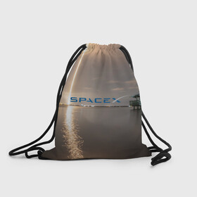 Рюкзак-мешок 3D с принтом SpaceX Dragon 2 в городе Новоалтайск, 100% полиэстер | плотность ткани — 200 г/м2, размер — 35 х 45 см; лямки — толстые шнурки, застежка на шнуровке, без карманов и подкладки | Тематика изображения на принте: crew | dragon | falcon 9 | rocket | ship | space | spaceship | spacex | икс | корабль | космический | космос | ракета | спейс