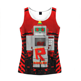 Женская майка 3D с принтом ROBO | ROBLOX | РОБЛОКС (Z) в городе Новоалтайск, 100% полиэстер | круглая горловина, прямой силуэт, длина до линии бедра | game | gamer | roblox | robo | simulator | игра | конструктор | роблок | роблокс | робо | симулятор | строительство | фигура