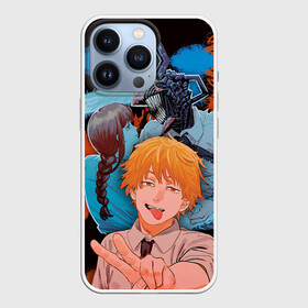 Чехол для iPhone 13 Pro с принтом Дэндзи и Макима в городе Новоалтайск,  |  | anime | blood | chainsaw man | demon | denji | devil | makima | monster | pochita | аниме | демон | дьявол | дэндзи | кровь | макима | монстр | почита | человек бензопила