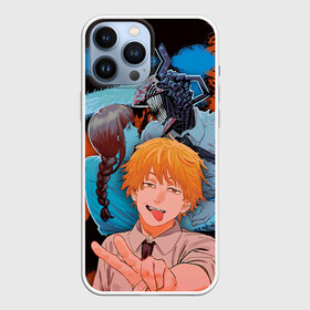 Чехол для iPhone 13 Pro Max с принтом Дэндзи и Макима в городе Новоалтайск,  |  | anime | blood | chainsaw man | demon | denji | devil | makima | monster | pochita | аниме | демон | дьявол | дэндзи | кровь | макима | монстр | почита | человек бензопила
