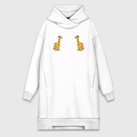 Платье-худи хлопок с принтом жираф в городе Новоалтайск,  |  | giraffe | высота | животное | жираф | зверь | зоопарк