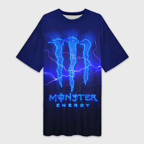 Платье-футболка 3D с принтом MONSTER ENERGY МОЛНИЯ в городе Новоалтайск,  |  | monster | monster energy | монстер | монстер енерджи | монстер енэрджи | монстер энерджи | энергетик | энергетический напиток