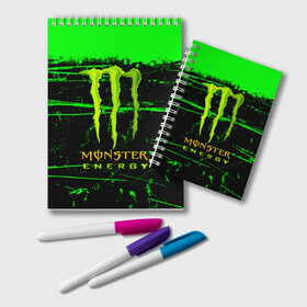 Блокнот с принтом MONSTER ENERGY NEON LOGO в городе Новоалтайск, 100% бумага | 48 листов, плотность листов — 60 г/м2, плотность картонной обложки — 250 г/м2. Листы скреплены удобной пружинной спиралью. Цвет линий — светло-серый
 | monster | monster energy | монстер | монстер енерджи | монстер енэрджи | монстер энерджи | неон | энергетик | энергетический напиток