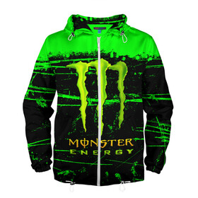 Мужская ветровка 3D с принтом MONSTER ENERGY NEON LOGO в городе Новоалтайск, 100% полиэстер | подол и капюшон оформлены резинкой с фиксаторами, два кармана без застежек по бокам, один потайной карман на груди | Тематика изображения на принте: monster | monster energy | монстер | монстер енерджи | монстер енэрджи | монстер энерджи | неон | энергетик | энергетический напиток