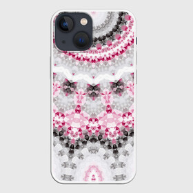 Чехол для iPhone 13 mini с принтом Абстрактный современный фон в городе Новоалтайск,  |  | абстрактный | женский | калейдоскоп | мозаика | мозаичный узор | молодежный | серый и розовый | современный | этно