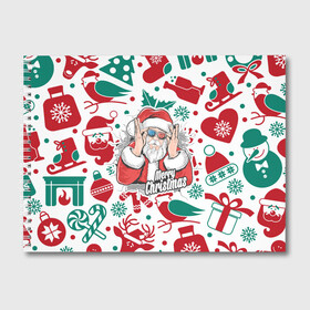 Альбом для рисования с принтом Merry Christmas3D в городе Новоалтайск, 100% бумага
 | матовая бумага, плотность 200 мг. | Тематика изображения на принте: c yjdsv ujljv | merry christmas | в подарок | в топе | в тренде | дет мороз | новогодняя | праздник | прикол | рождество | с новым годом | с рождеством | санта клаус | топ принтов