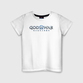 Детская футболка хлопок с принтом God of War Ragnarok лого в городе Новоалтайск, 100% хлопок | круглый вырез горловины, полуприлегающий силуэт, длина до линии бедер | atreus | games | god of war | kratos | logo | loki | nextgen | playstation 5 | ps5 | ragnarok | world serpant | атрей | бог войны | игры | кратос | лого | локи | некстген | плейстейшен 5 | пс5 | рагнарек