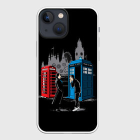 Чехол для iPhone 13 mini с принтом Шерлок х Доктор в городе Новоалтайск,  |  | doctor who | serial | sherlock | доктор кто | путешествия во времени | сериал | сериалы | фантастика | шерлок