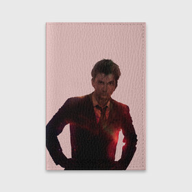 Обложка для паспорта матовая кожа с принтом David Tennant в городе Новоалтайск, натуральная матовая кожа | размер 19,3 х 13,7 см; прозрачные пластиковые крепления | doctor who | serial | доктор кто | путешествия во времени | сериал | сериалы | фантастика