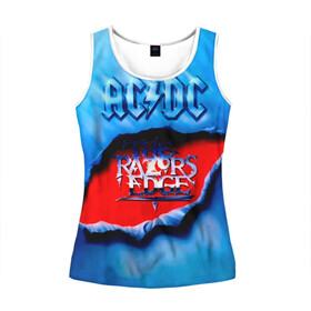 Женская майка 3D с принтом AC/DC - The Razor’s Edge в городе Новоалтайск, 100% полиэстер | круглая горловина, прямой силуэт, длина до линии бедра | ac dc | acdc | acdc ас дс | angus | back in black | highway to hell | mckinnon | you | австралийская | ангус янг | ас дс | асдс | блюз | в форме | гитара | группа | крис слэйд | метал | молния | музыка | певец | рок | рок н ролл | стиви янг