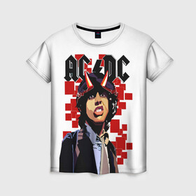 Женская футболка 3D с принтом AC/DC Ангус Янг в городе Новоалтайск, 100% полиэфир ( синтетическое хлопкоподобное полотно) | прямой крой, круглый вырез горловины, длина до линии бедер | ac dc | acdc | acdc ас дс | angus | back in black | highway to hell | mckinnon | you | австралийская | ангус янг | ас дс | асдс | блюз | в форме | гитара | группа | крис слэйд | метал | молния | музыка | певец | рок | рок н ролл | стиви янг
