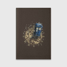 Обложка для паспорта матовая кожа с принтом Tie to Tardis в городе Новоалтайск, натуральная матовая кожа | размер 19,3 х 13,7 см; прозрачные пластиковые крепления | doctor who | serial | доктор кто | путешествия во времени | сериал | сериалы | фантастика
