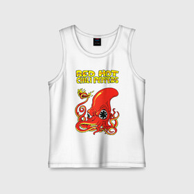 Детская майка хлопок с принтом RED HOT CHILI PEPPERS в городе Новоалтайск,  |  | band | blues | california | chili | flea | grunge | hot | metal | music | peppers | red | rock | usa | америка | горячий | группа | кальмар | красный | музыка | перец | песни | рок | сша | чили