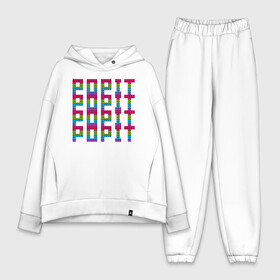 Женский костюм хлопок Oversize с принтом P O P I T в городе Новоалтайск,  |  | pop it | детский | детский принт | для ребенка | поп ит | попит