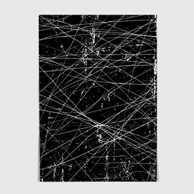 Постер с принтом ТЕКСТУРА ГРАНЖ | GRUNGE  в городе Новоалтайск, 100% бумага
 | бумага, плотность 150 мг. Матовая, но за счет высокого коэффициента гладкости имеет небольшой блеск и дает на свету блики, но в отличии от глянцевой бумаги не покрыта лаком | grunge | texture | гранж | краска | линии | потертости | старина | текстура