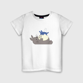 Детская футболка хлопок с принтом Sleepy Totoro в городе Новоалтайск, 100% хлопок | круглый вырез горловины, полуприлегающий силуэт, длина до линии бедер | ghibli | japan | nature | neigbor | neighbour | totoro | анимация | аниме | гибли | друг | животные | лес | милый | мир | миядзаки | мой сосед тоторо | мульт | мультфильм | природа | сосед | тоторо | хаяо | хранитель | япония
