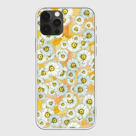 Чехол для iPhone 12 Pro Max с принтом Раз - ромашка, два - ромашка... в городе Новоалтайск, Силикон |  | Тематика изображения на принте: акварель | акварельный | летний | разводы | ромашка | ромашки | солнечный | теплый | цветочки | цветочный | цветы