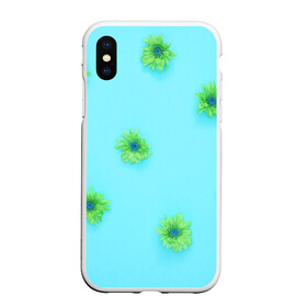 Чехол для iPhone XS Max матовый с принтом Зеленые Цветочки в городе Новоалтайск, Силикон | Область печати: задняя сторона чехла, без боковых панелей | зеленые цветочки | маленькие цветочки | цветы