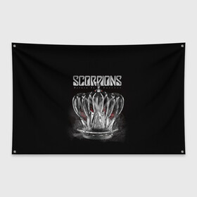 Флаг-баннер с принтом SCORPIONS в городе Новоалтайск, 100% полиэстер | размер 67 х 109 см, плотность ткани — 95 г/м2; по краям флага есть четыре люверса для крепления | chainge | forever | germany | grunge | king | metal | music | punk | return | rock | scorpions | wind | ветер | германия | гранж | корона | метал | панк | перемен | рок | скорпионс | хард рок